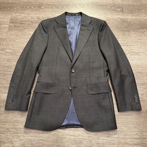 SuitSupply‎ Sports Coat Mens 36 Gray Wool Vitale Barberis Canonico Italy Liner